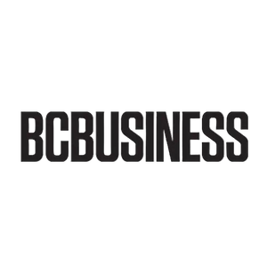 Black 'BCBusiness' text on a white background